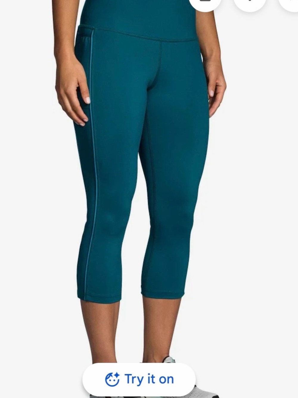 Brooks Deep Sea Greenlight Capri Leggings
